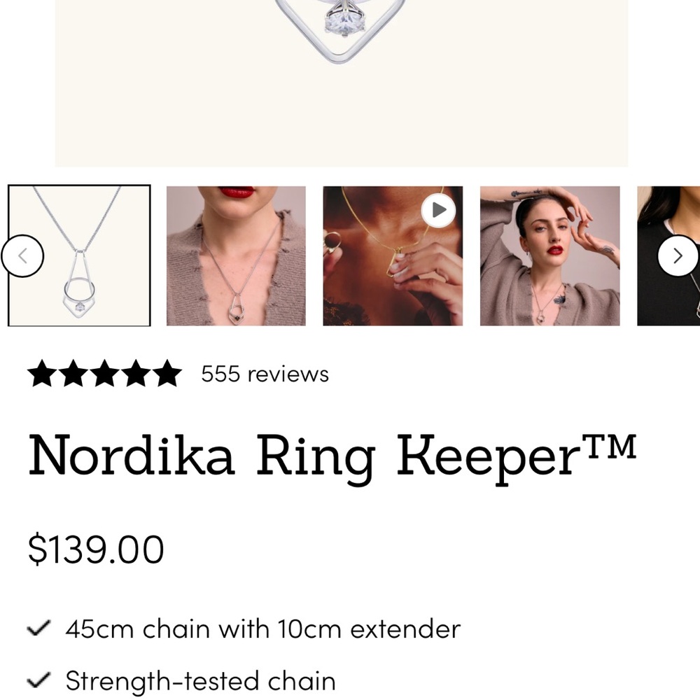 Pixie Wing Ring Keeper Necklack - image 3